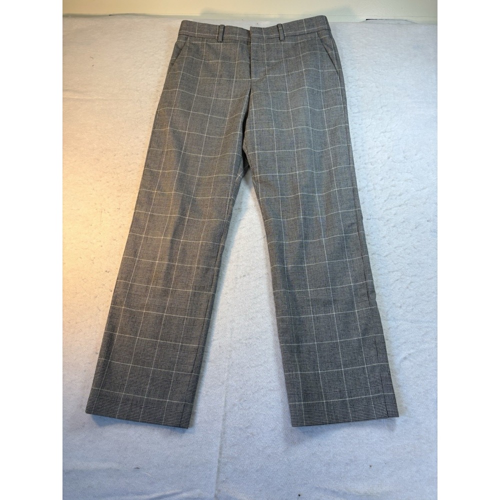 Express Producer Straight Leg Pants 30x29 Gray Glenn Plaid Wool Blend